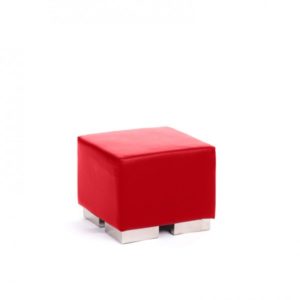 Cube Ottomane Carré - Rouge