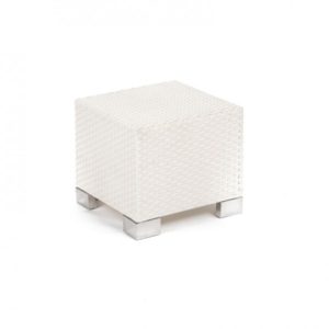 Savoy Cube Ottomane Table d'appoint - Crème
