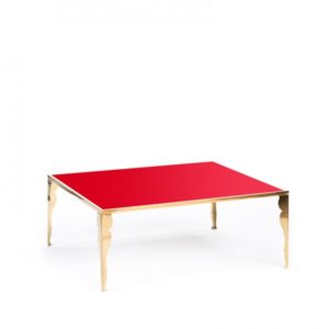 Conaught Table à Café - Or et Rouge