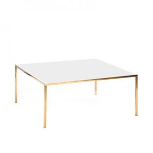 Carlton Table à Café - Or et Blanc