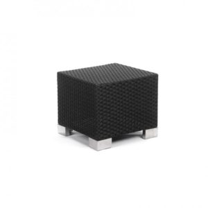 Savoy Ottomane Cube Table d'appoint- Noir