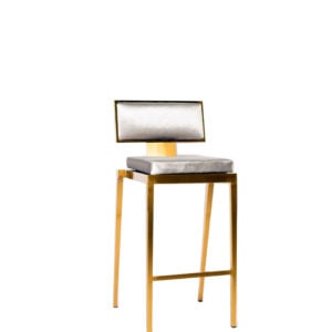 Tabouret Manhattan - Velour Gun Metal