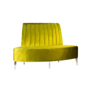 Banquette Beatrice Coin Extérieure - Velour Vert Electrique