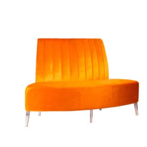 Banquette Beatrice Coin Extérieure - Velour Orange