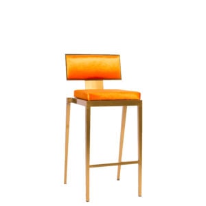 Tabouret Manhattan- Velour Orange