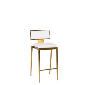 Tabouret Manhattan - Cuirette Blanc