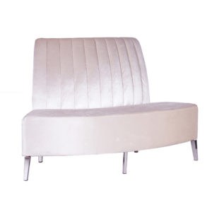 Banquette Beatrice Coin Extérieure - Velour Pearl