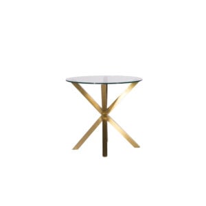 HARLOW TABLE D’APPOINTE OR – VERRE 26.5″