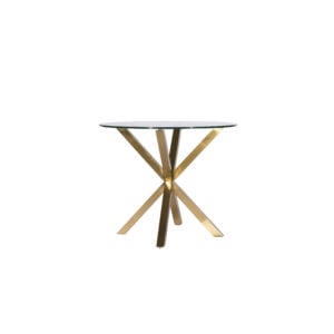 HARLOW TABLE D’APPOINTE OR – VERRE 30″