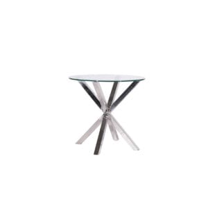 Harlow Table D'appoint Argent - Verre 26.5"