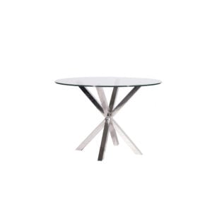 Harlow Table D'appointe Argent - Verre 36"
