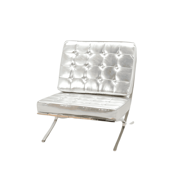 Chaise barcelone argent