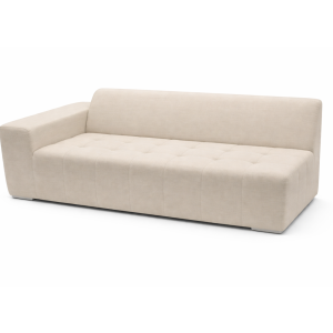 Canapé Eden en lin ivoire – module gauche