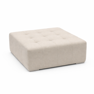 Canapé Eden en lin ivoire – module ottoman