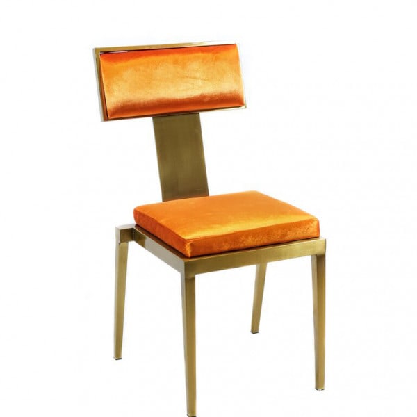 Rent Manhattan Chair Orange Velvet Dining Chairs